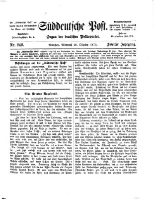 Süddeutsche Post Mittwoch 26. Oktober 1870