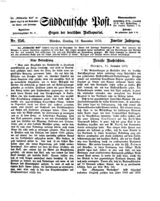 Süddeutsche Post Samstag 12. November 1870