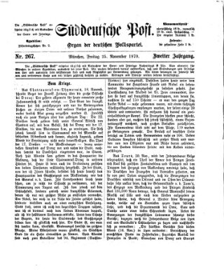 Süddeutsche Post Freitag 25. November 1870