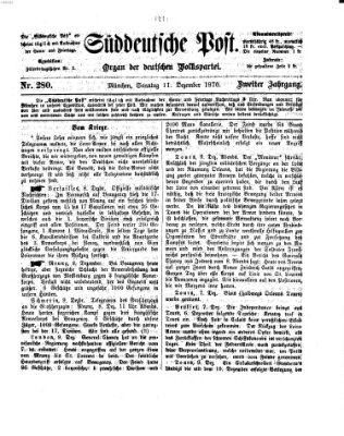 Süddeutsche Post Sonntag 11. Dezember 1870