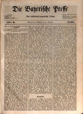 Die Bayerische Presse Dienstag 4. Dezember 1849