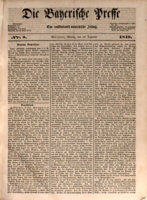 Die Bayerische Presse Montag 10. Dezember 1849