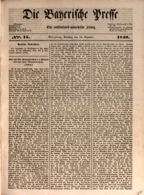 Die Bayerische Presse Dienstag 18. Dezember 1849