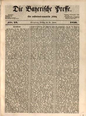 Die Bayerische Presse Dienstag 22. Januar 1850