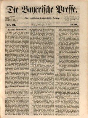 Die Bayerische Presse Dienstag 5. Februar 1850