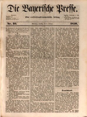 Die Bayerische Presse Samstag 9. Februar 1850