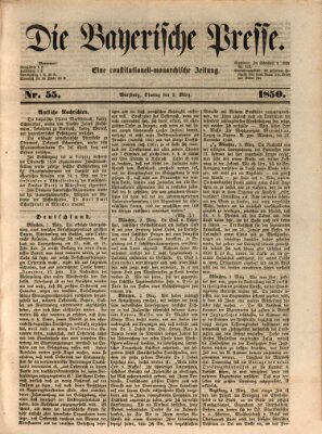 Die Bayerische Presse Dienstag 5. März 1850