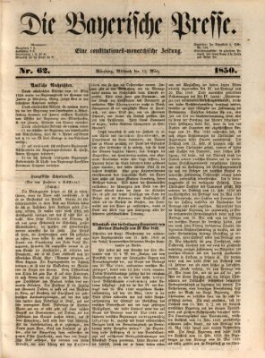 Die Bayerische Presse Mittwoch 13. März 1850