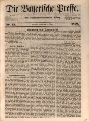 Die Bayerische Presse Dienstag 26. März 1850