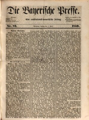 Die Bayerische Presse Freitag 5. April 1850