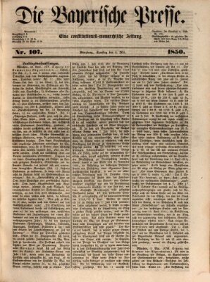 Die Bayerische Presse Samstag 4. Mai 1850