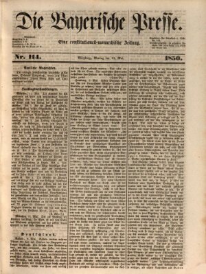 Die Bayerische Presse Montag 13. Mai 1850