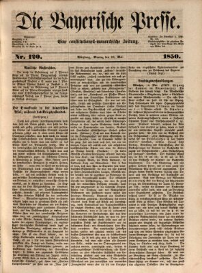 Die Bayerische Presse Montag 20. Mai 1850