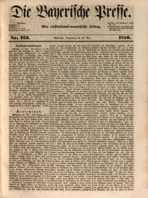 Die Bayerische Presse Donnerstag 23. Mai 1850