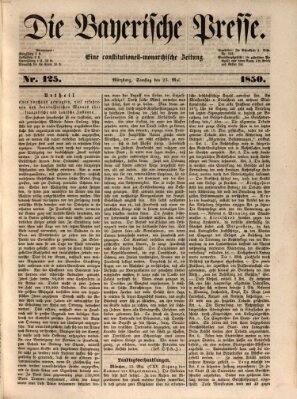 Die Bayerische Presse Samstag 25. Mai 1850