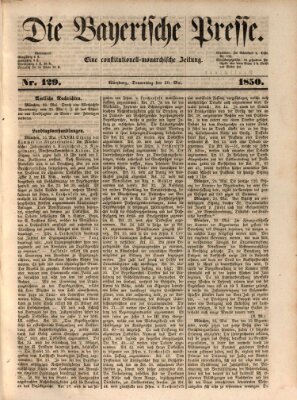 Die Bayerische Presse Donnerstag 30. Mai 1850