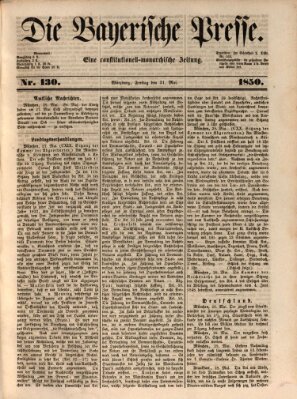 Die Bayerische Presse Freitag 31. Mai 1850