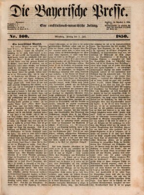 Die Bayerische Presse Freitag 5. Juli 1850