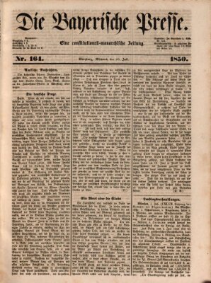 Die Bayerische Presse Mittwoch 10. Juli 1850