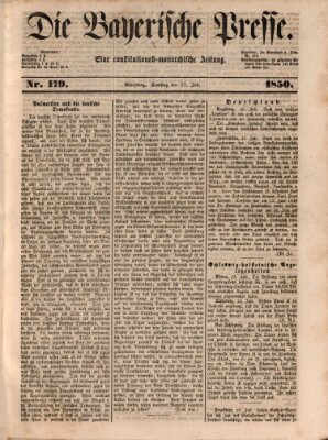 Die Bayerische Presse Samstag 27. Juli 1850