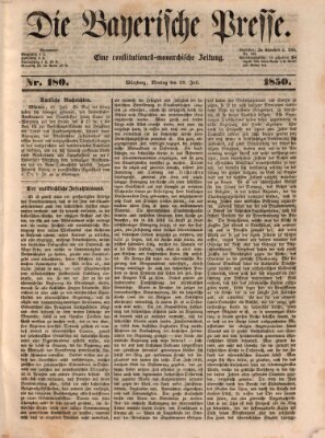 Die Bayerische Presse Montag 29. Juli 1850