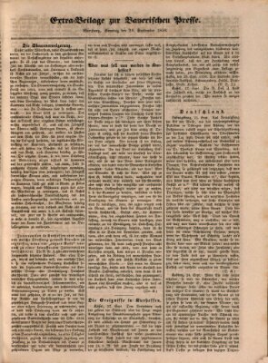 Die Bayerische Presse Sonntag 29. September 1850