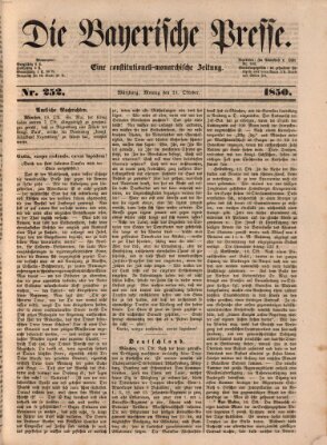 Die Bayerische Presse Montag 21. Oktober 1850