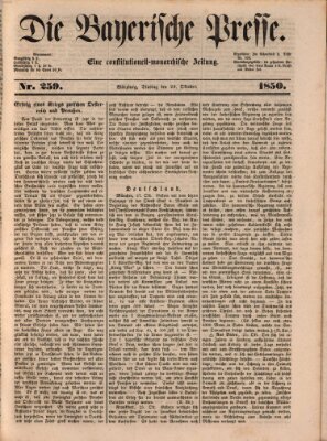 Die Bayerische Presse Dienstag 29. Oktober 1850