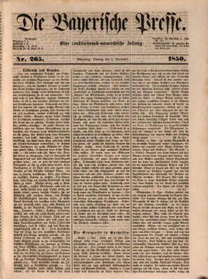 Die Bayerische Presse Dienstag 5. November 1850