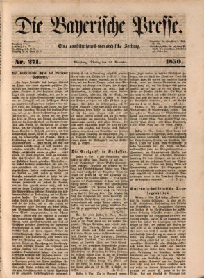 Die Bayerische Presse Dienstag 12. November 1850