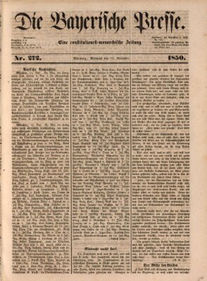 Die Bayerische Presse Mittwoch 13. November 1850