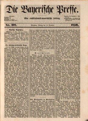 Die Bayerische Presse Dienstag 19. November 1850