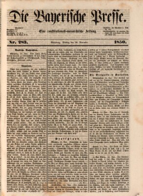 Die Bayerische Presse Dienstag 26. November 1850