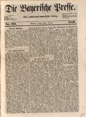 Die Bayerische Presse Samstag 30. November 1850