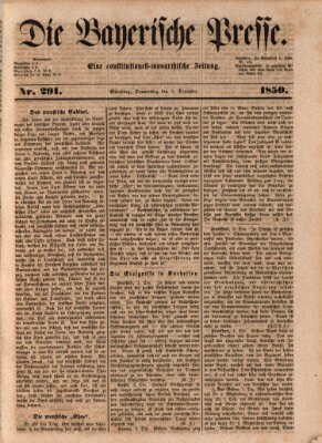 Die Bayerische Presse Donnerstag 5. Dezember 1850