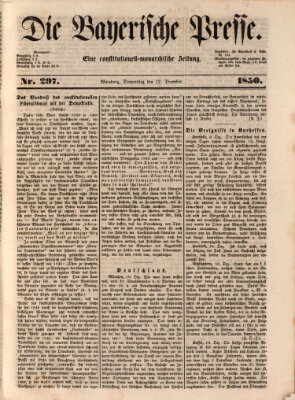 Die Bayerische Presse Donnerstag 12. Dezember 1850