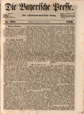 Die Bayerische Presse Freitag 13. Dezember 1850