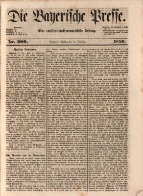 Die Bayerische Presse Montag 16. Dezember 1850