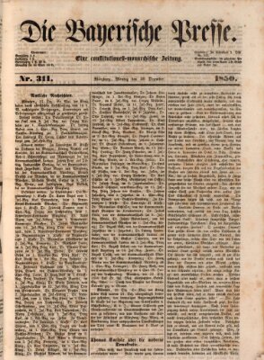 Die Bayerische Presse Montag 30. Dezember 1850