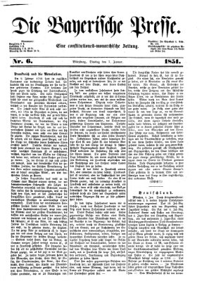 Die Bayerische Presse Dienstag 7. Januar 1851