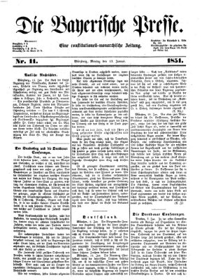 Die Bayerische Presse Montag 13. Januar 1851