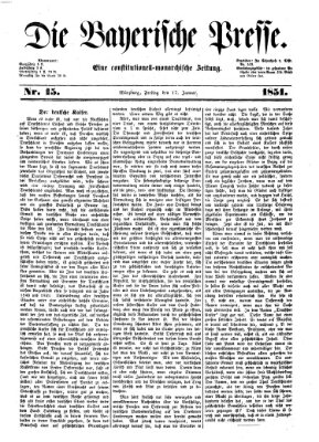 Die Bayerische Presse Freitag 17. Januar 1851