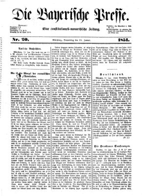 Die Bayerische Presse Donnerstag 23. Januar 1851