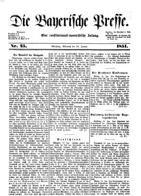 Die Bayerische Presse Mittwoch 29. Januar 1851