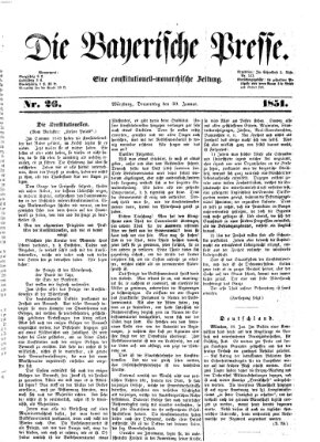 Die Bayerische Presse Donnerstag 30. Januar 1851