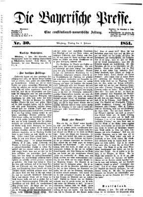 Die Bayerische Presse Dienstag 4. Februar 1851