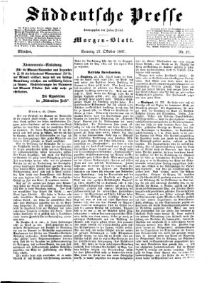 Süddeutsche Presse Sonntag 27. Oktober 1867