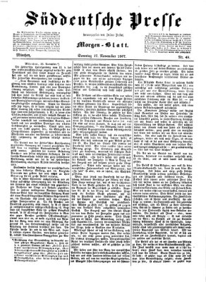 Süddeutsche Presse Sonntag 17. November 1867