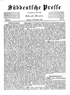 Süddeutsche Presse Montag 18. November 1867