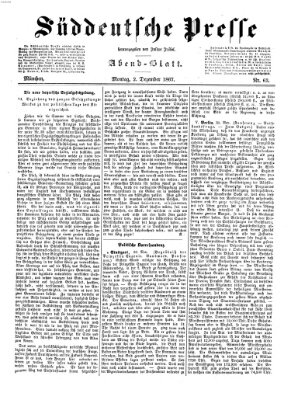 Süddeutsche Presse Montag 2. Dezember 1867